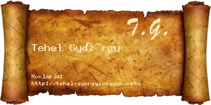 Tehel György névjegykártya