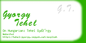 gyorgy tehel business card